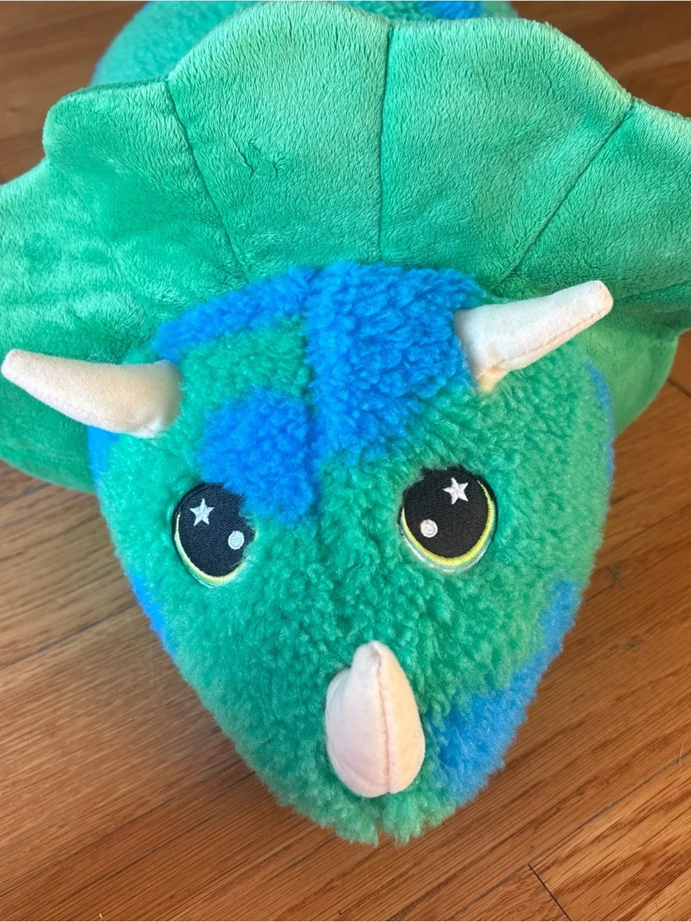 Plush Dino Stuffed Animal in Teal & Blue Russ Hug a Pet Tie Dye